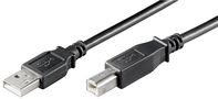 USB 2.0 Hi-Speed Cable, black, 1 m - USB 2.0 male (type A) > USB 2.0 male (type B) 96185