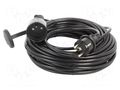 Extension lead; 3x1mm2; Sockets: 1; PVC; black; 20m; 10A; STANDARD KEL W-97409