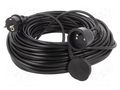 Extension lead; 3x1mm2; Sockets: 1; PVC; black; 40m; 10A; STANDARD KEL W-98424