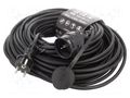 Extension lead; 3x1.5mm2; Sockets: 1; rubber; black; 40m; 16A KEL W-98555