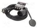 Extension lead; 3x1mm2; Sockets: 1; rubber; black; 7m; 10A KEL W-99764