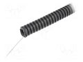Protective tube; Size: 16; PVC; dark grey; L: 25m; with pilot wire PAWBOL PW-6160-25/750P