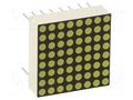 Display: LED; matrix; 8x8; white; 100mcd; 20x20mm; 2.9÷3.4V OPTOSUPPLY OSL640781-AW