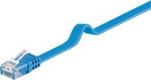 CAT 6 Flat Patch Cable, U/UTP, blue, 0.5 m - copper conductor (CU) 96395