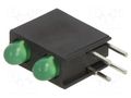 LED; in housing; 2.9mm; No.of diodes: 2; green; 20mA; 60°; 40mcd LUMEX SSF-LXH240GGD