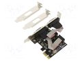 PC extension card: PCIe; D-Sub 9pin male x2,PCIe; 2Mbps GEMBIRD SPC-22