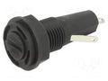 Fuse holder with cover; 5mm; 10A; 250VAC; HTC; on panel; black EATON/BUSSMANN BK2-HTC-607M