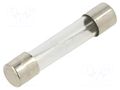 Fuse: fuse; 6A; 250VAC; quick blow; glass; 6.3x32mm; FSA; brass; bulk OPTIFUSE FSA-6A