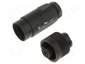 Connector: circular; 400V; 16A; PIN: 4; plug; female; screw terminal BINDER 99-4222-14-04