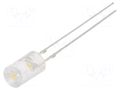 LED; white warm; 5mm; 500÷750mcd; 120°; Front: recessed; 12VDC OPTOSUPPLY OSM5DK5MC1B-12V