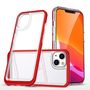 Clear 3in1 case for iPhone 14 Plus silicone cover with frame red, Hurtel 5907769348815 5907769348815