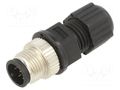 Connector: M12; plug; PIN: 8; male; straight; IP67; soldering; 2A TE Connectivity 1838275-4