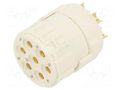 Connector: M23; contact insert; PIN: 7; female; soldering; 20A; 200V HUMMEL 7.001.907.104