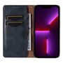 Magnet Strap Case Case for iPhone 14 Flip Wallet Mini Lanyard Stand Blue, Hurtel 5907769311147 5907769311147