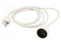 Extension lead; 3x1.5mm2; Schuko; Sockets: 1; PVC; white; 3m; 16A PLASTROL W-97415