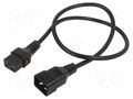 Cable; IEC C19 female,IEC C20 male; 1m; with IEC LOCK locking SCHAFFNER / TE Connectivity SCHAFFNER-820132