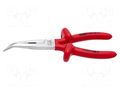 Pliers; insulated,curved,half-rounded nose; 200mm; 512/1VDEDP UNIOR UNIOR-619192