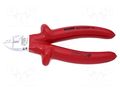 Pliers; side,cutting,insulated; carbon steel; 160mm; 462/1VDEDP UNIOR UNIOR-624061