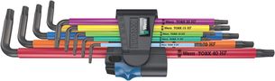 967/9 TX XL Multicolour HF 1 L-key set with holding function, long, 1 x TX 8x90; 1 x TX 9x101; 1 x TX 10x112; 1 x TX 15x123; 1 x TX 20x137; 1 x TX 25x154; 1 x TX 27x172; 1 x TX 30x195; 1 x TX 40x224, Wera 05024470001