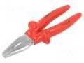 Pliers; insulated,universal; carbon steel; 220mm; 406/1VDEDP UNIOR UNIOR-619181