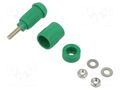 Connector: 4mm banana; socket; 20A; green; screw; insulated STÄUBLI XUB-G-25