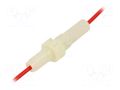 Fuse holder; 6.3x32mm; Imax: 15A; Contacts: brass; Leads: cables OPTIFUSE LPA-02W-16R