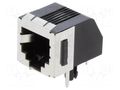 Connector: RJ11; socket; PIN: 4; Cat: 3; shielded,low profile; 6p4c TE Connectivity 5555140-2
