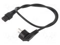 Cable; CEE 7/7 (E/F) plug angled,IEC C13 female; 1m; black; 10A SCHAFFNER SCHAFFNER-816479