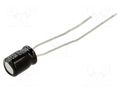 Capacitor: electrolytic; THT; 22uF; 25VDC; Ø5x7mm; Pitch: 2.5mm PANASONIC EEAGA1E220H