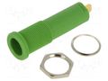 Connector: 4mm banana; socket; 16A; 6000V; green; gold-plated SCHÜTZINGER HSEB3125LAU-GN