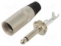 Connector: Jack 6,3mm; plug; male; mono; ways: 2; straight; 8.8mm REAN NYS225