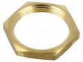 Nut; M12; brass; 15mm; Thread: metric; Pitch: 1.5; Plating: nickel FIBOX GMSM12B