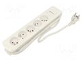 Extension lead; 3x1.5mm2; Sockets: 5; white; 1.8m; 16A QOLTEC QOLTEC-50276