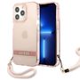 Guess Translucent Strap Case for iPhone 13 Pro / 13 6.1&quot; - Pink, Guess 3666339040659 3666339040659