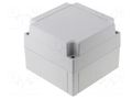 Enclosure: multipurpose; X: 130mm; Y: 130mm; Z: 100mm; MNX; ABS; grey FIBOX ABS125/100HG