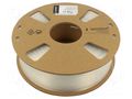 Filament: ABS; 1.75mm; transparent; 225÷245°C; 1kg GEMBIRD 3DP-ABS1.75-01-TR