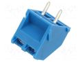 Connector: PCB terminal block; terminal; 15A; 300V; angled 45° XINYA XY104-2P-5.0-BL