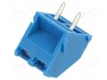 Connector: PCB terminal block; terminal; 15A; 300V; angled 45° XINYA XY104-2P-5.0-BL