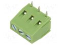Connector: PCB terminal block; terminal; 15A; 300V; straight; 1x3 XINYA XY128RA-3P-5.0-GN
