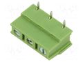 Connector: PCB terminal block; terminal; 15A; 300V; straight; 1x3 XINYA XY128RB-3P-7.5-GN