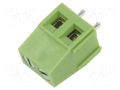 Connector: PCB terminal block; terminal; 15A; 300V; angled 90° XINYA XY128VA-2P-5.0-GN