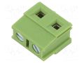 Connector: PCB terminal block; terminal; 15A; 300V; angled 90° XINYA XY128VB-2P-7.5-GN