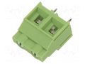 Connector: PCB terminal block; terminal; angled 90°; on PCBs XINYA XY636-2P-9.52-GN