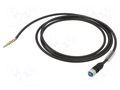 Cable: for sensors/automation; M12; PIN: 8; straight; 2m; plug; 2A; Y SICK YF2A18-020UA5XLEAX