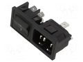 Connector: AC supply; socket; male; 10A; 250VAC; IEC 60320; C14 (E) BULGIN BZM27/Z0000/57C