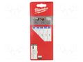 Hacksaw blade-set; wood with nails,plastic,universal; 105mm Milwaukee MW-4932274654