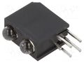 LED; in housing; 3mm; No.of diodes: 2; green; 20mA; 40°; 25mcd BIVAR H201CGC