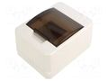 Enclosure: for modular components; IP40; white; No.of mod: 4 JONEX JX-S-4/K-WH