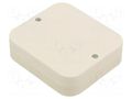 Enclosure: junction box; X: 80mm; Y: 90mm; Z: 24mm; wall mount; IP20 JONEX JX-POT-WH