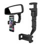 Adjustable car rearview mirror holder for smartphone black, Hurtel 5907769345319 5907769345319